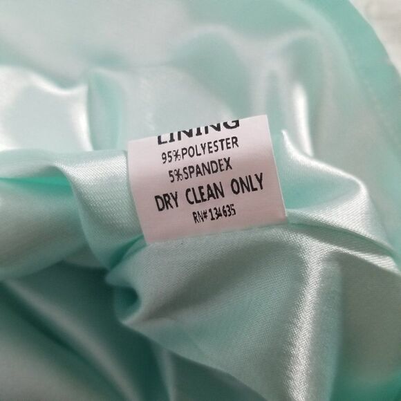 Mendocino Mint Green A-Line Embossed Floral Cocktail Dress - NWT - Picture 12 of 13